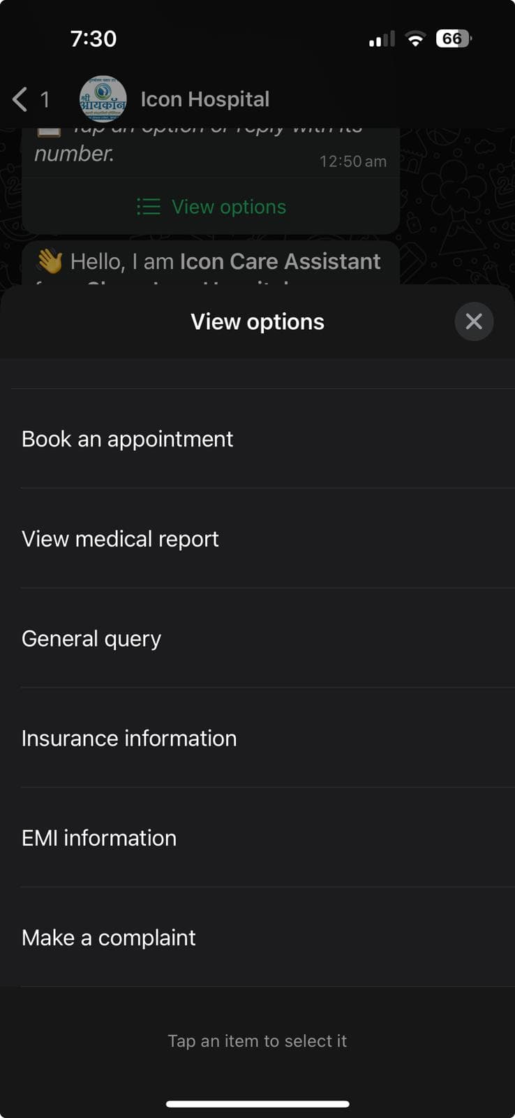 Clinic WhatsApp chatbot